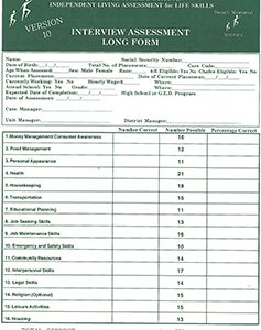 Preview of Interview Long Assessment Form